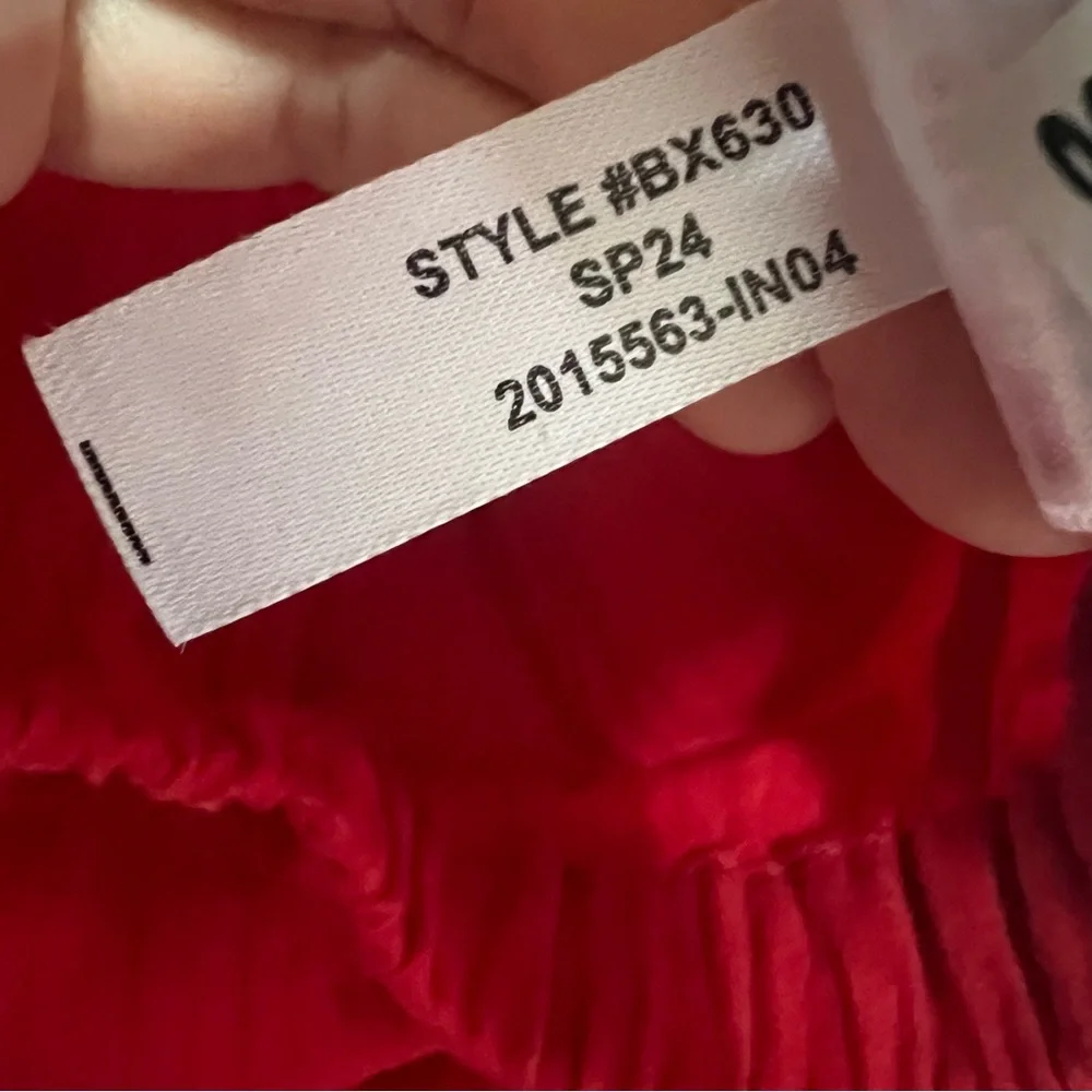 J Crew Relaxed Beach Pants Womens Large Red Airy Gauze BX630 Travel Cover Up NEW - Picture 9 of 11